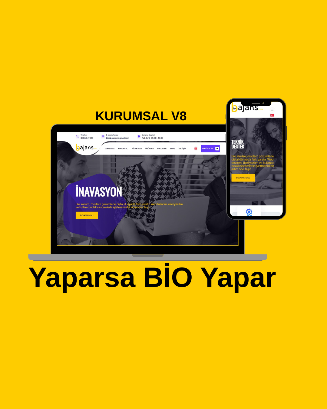 Her Sektöre Uyumlu Kurumsal V8 Yazılımı